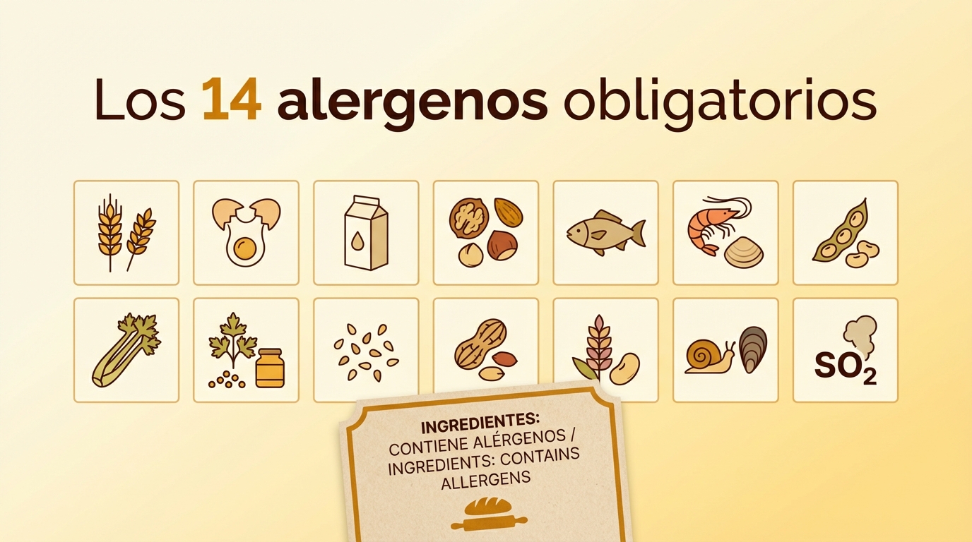 Los 14 alergenos de declaracion obligatoria: guia completa